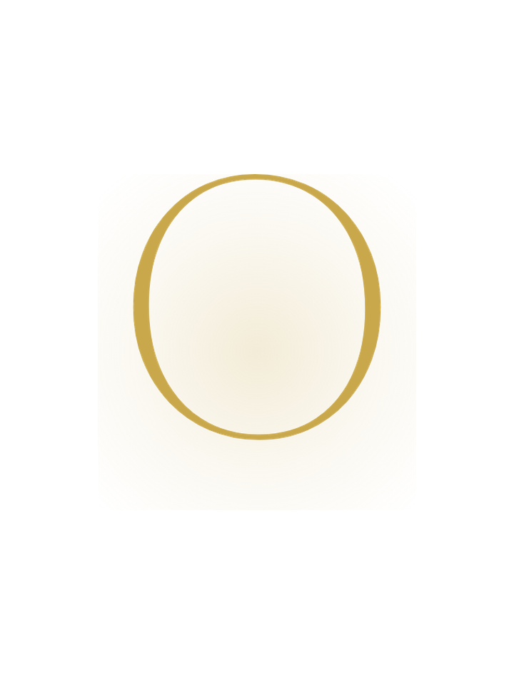 OZRIC AI, gold O monogram